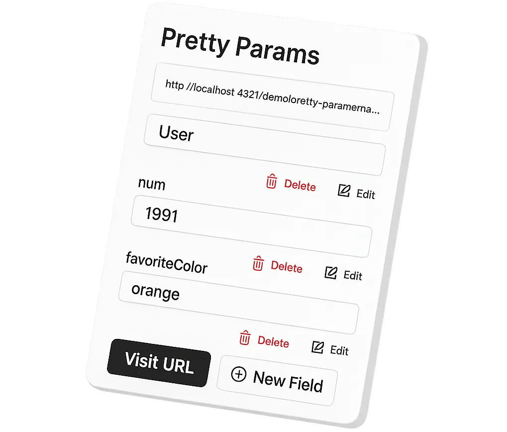 Pretty params browser extension screenshot